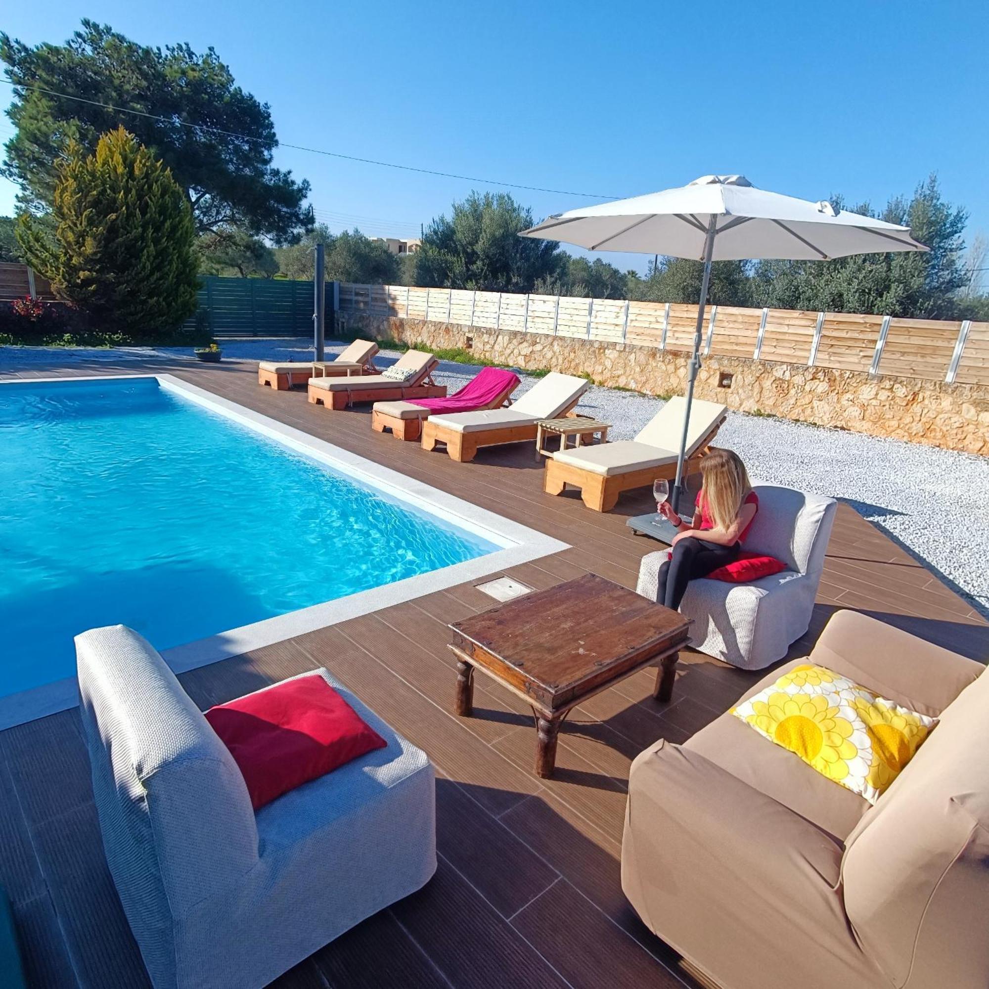 Drosoula Villa 3Bdr Private Swimming Pool Chorafakia Exterior photo